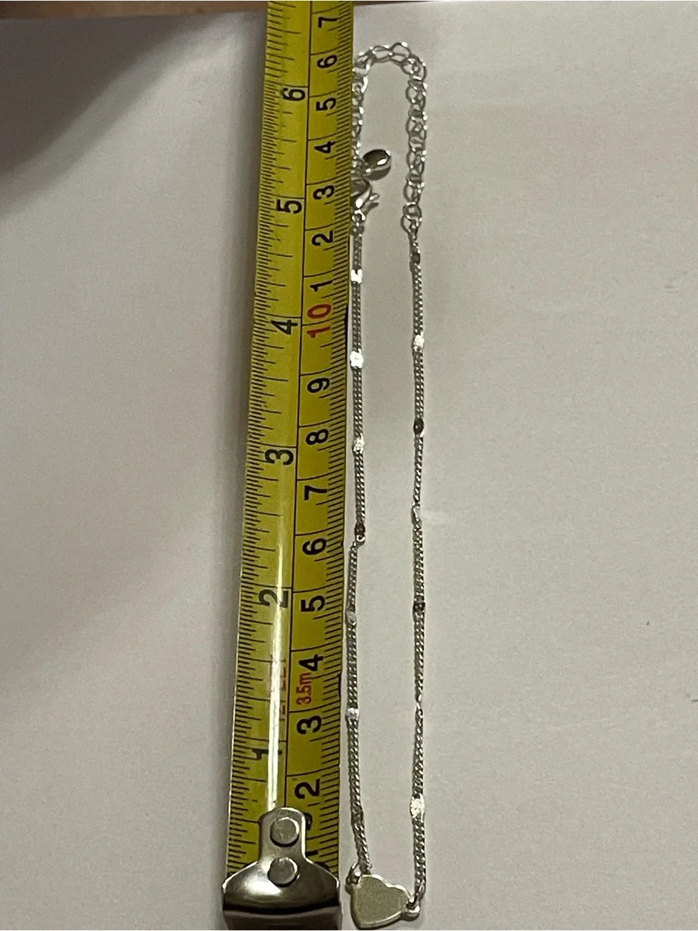 Silver Tone Heart Bracelet / Anklet #0220